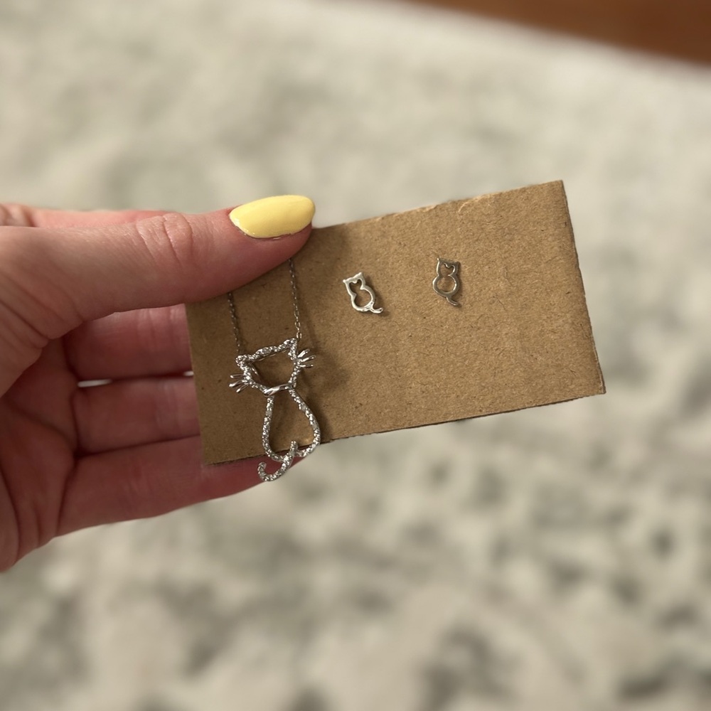 Sterling Silver earring and necklace set